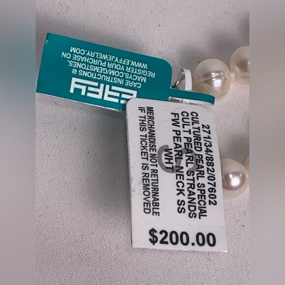 EFFY Cultured Freshwater Pearl 18" Necklace Chanel - Picture 2 of 10